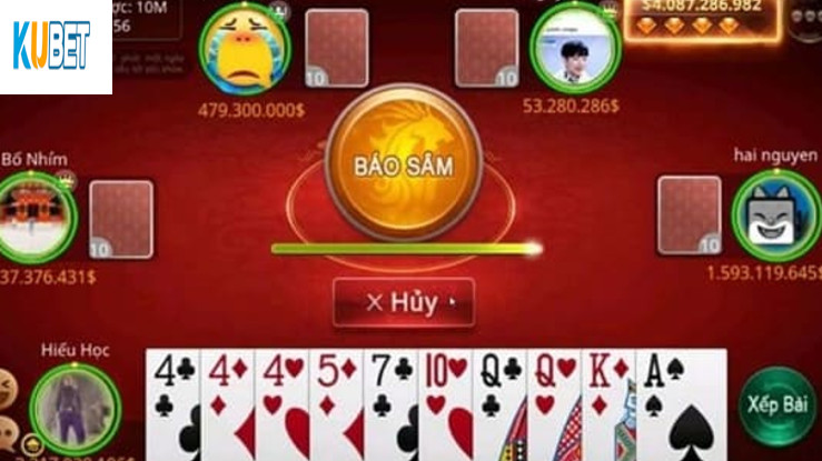 Mức cược trong trò chơi đánh sâm Kubet vô cùng hấp dẫn