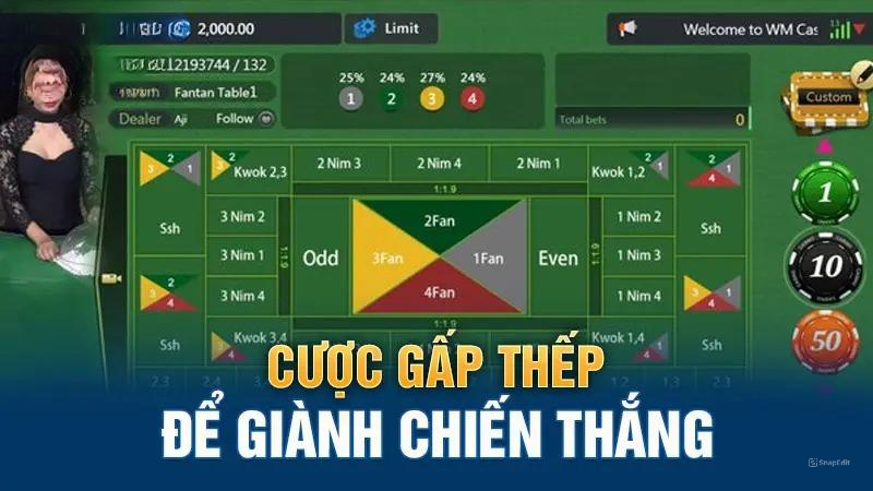 Cược gấp thếp để giành chiến thắng